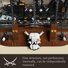 Mould King 10065 ship-in-bottle display stand showcases a striking centerpiece.