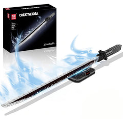 Mould King 10138 lightsaber hilt glows for vivid cosplay battles.