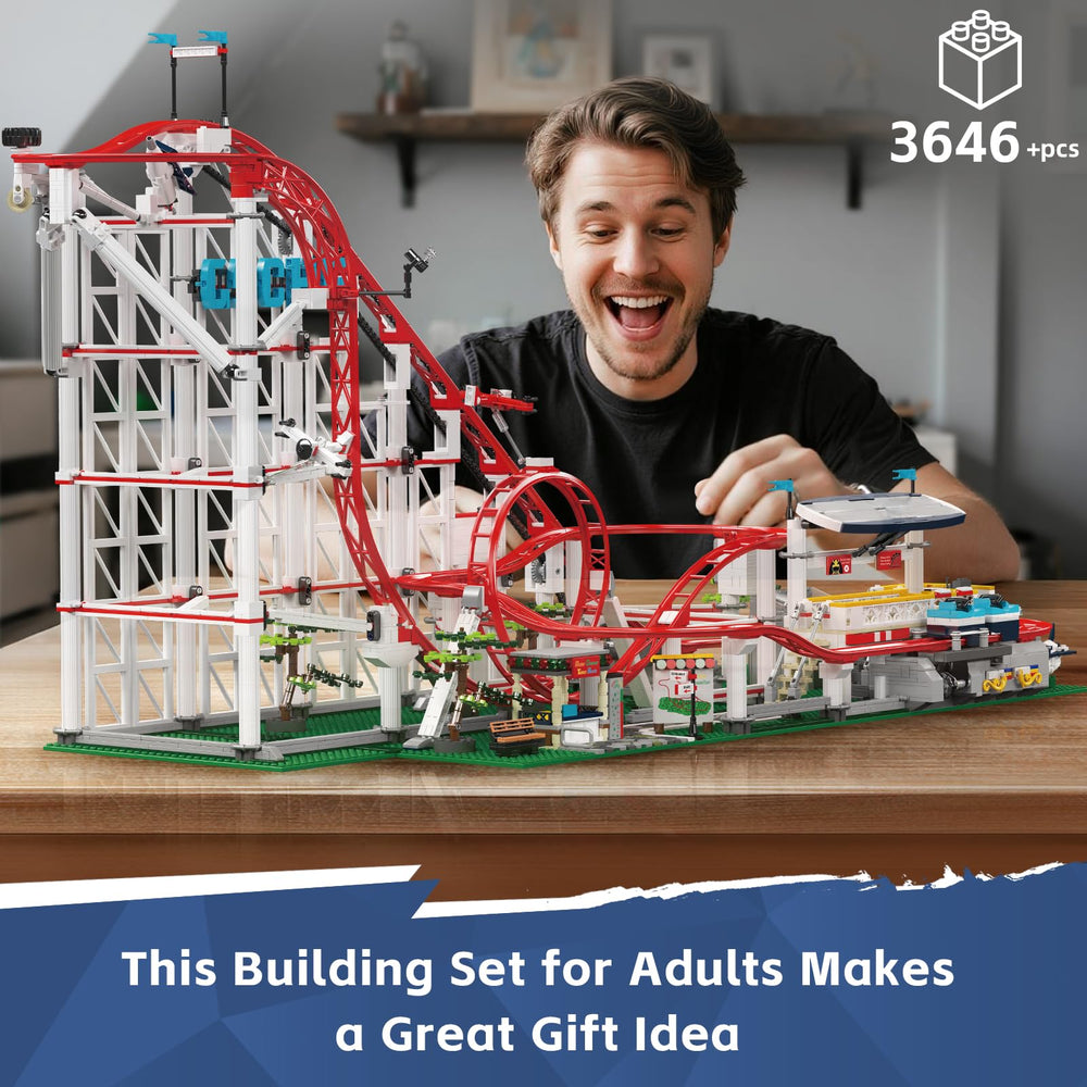 Mould King 11014 motorized roller-coaster car ready for action-packed building fun