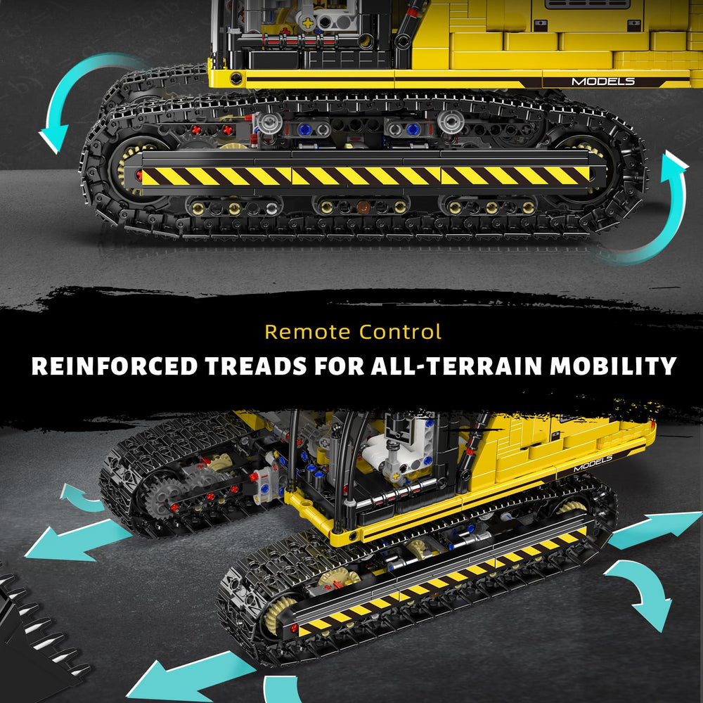 Mould King 13112 hydraulic shovel highlights smooth, realistic mechanical movement and precise control.