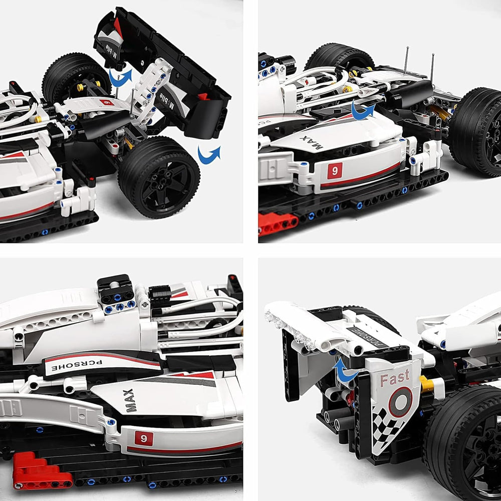 Mould King 13117 Technik Sports Car Model, left side view for showroom display.