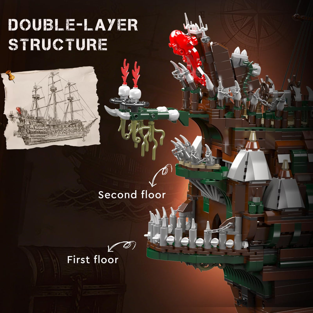 Mould King 13218 pirate ship ghost ship prototype for collectors.