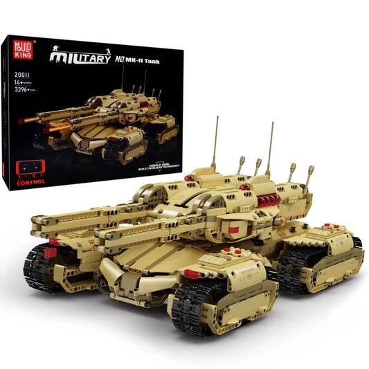 Mould King 20011 Mammoth Tank front view for display and play