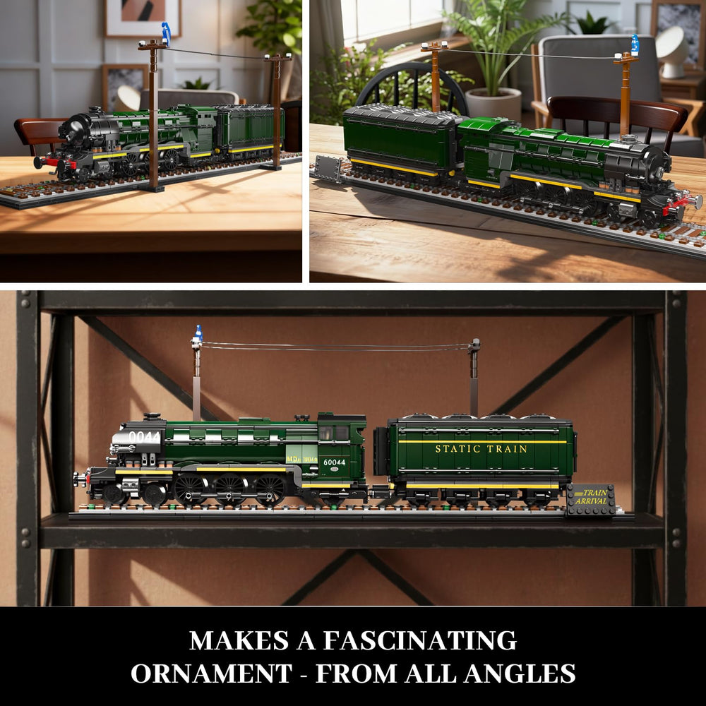 Mould King Flying Scotsman display setup, adds historical charm to any room