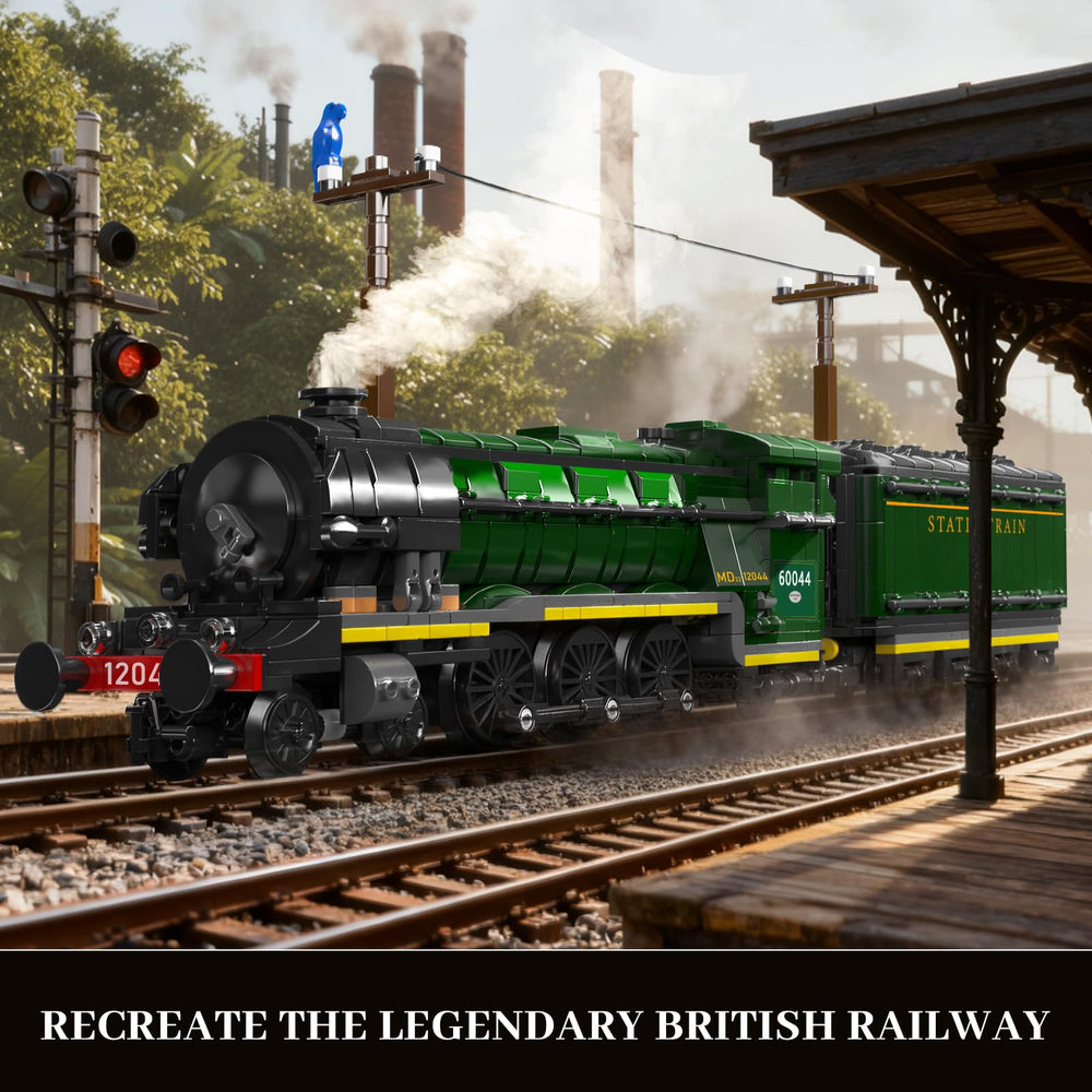 Mould King Flying Scotsman side view, detailed craftsmanship for enthusiasts