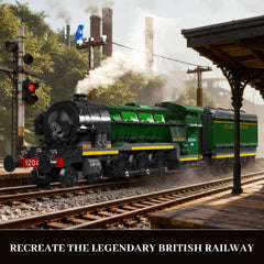 Mould King Flying Scotsman side view, detailed craftsmanship for enthusiasts