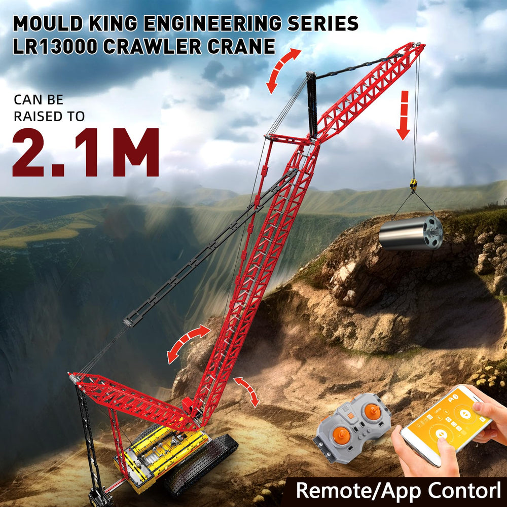 Mould King LR13000 front arm deploy demonstrates realistic operation.