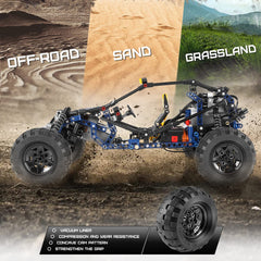 Mould King RC off-road car building pieces showcasing 515 parts.
