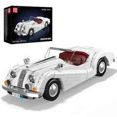Mould King sports car building kit front view, ideal for desk display.
