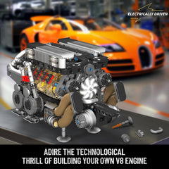 Mould King W16 engine piston movement demonstrates precise motion