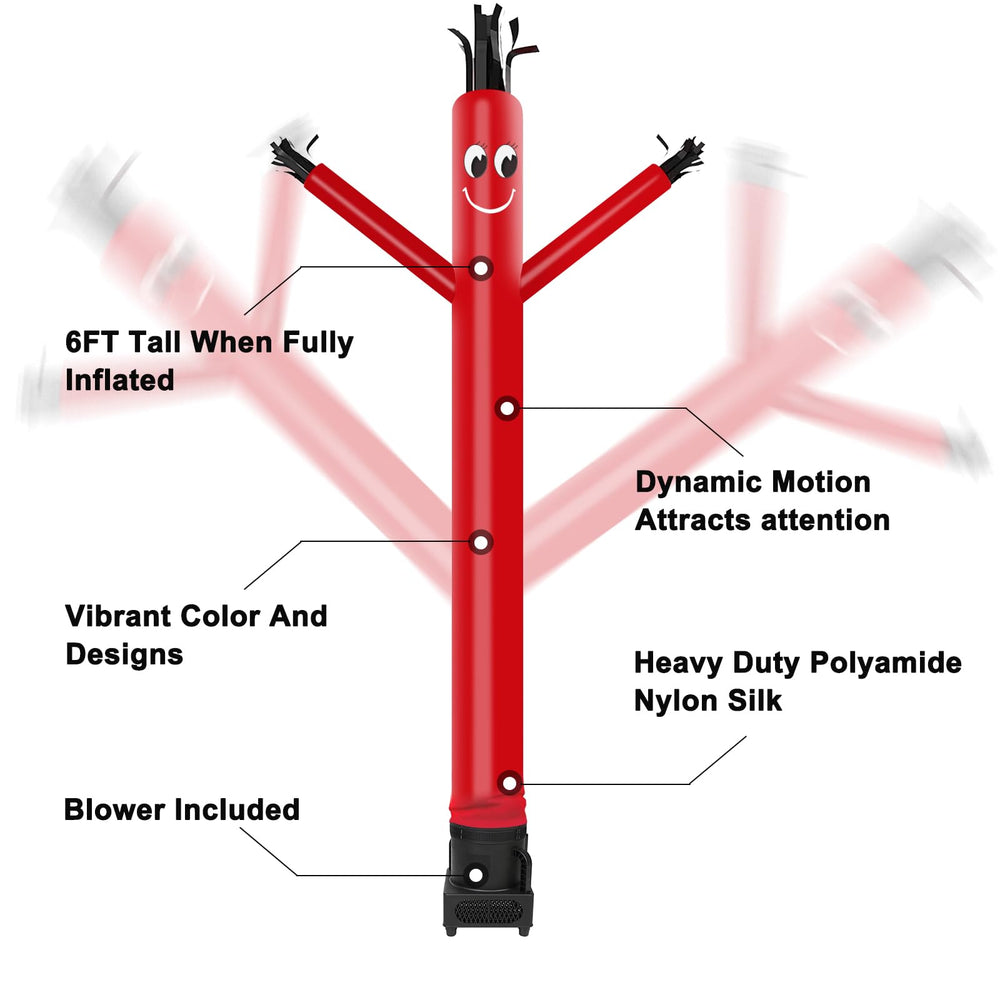 Mounto 8ft tube dancer height creates high-visibility displays.