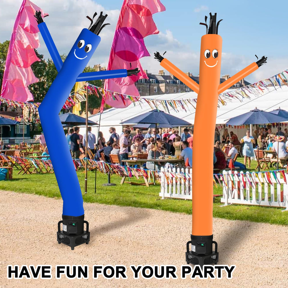 MOUNTO blue tube dancer active at events for lively energy.