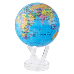 MOVA Globe blue political map 4.5-inch viewed for education and decor