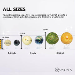 Antique-inspired MOVA Globe Yellow adds refined charm to shelves