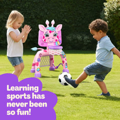 Move2Play giraffe center offers 10 play modes for varied activities.
