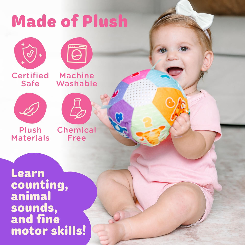 Move2Play baby ball detects taps and responds with chimes