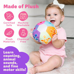 Move2Play baby ball detects taps and responds with chimes