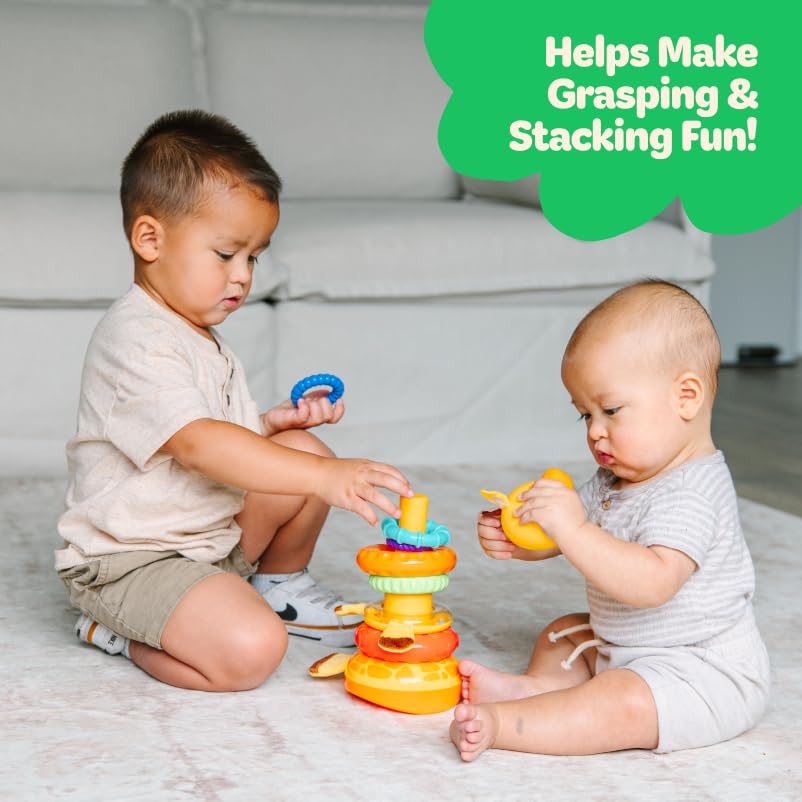 Move2Play rattle ring adds gentle sound during playtime.