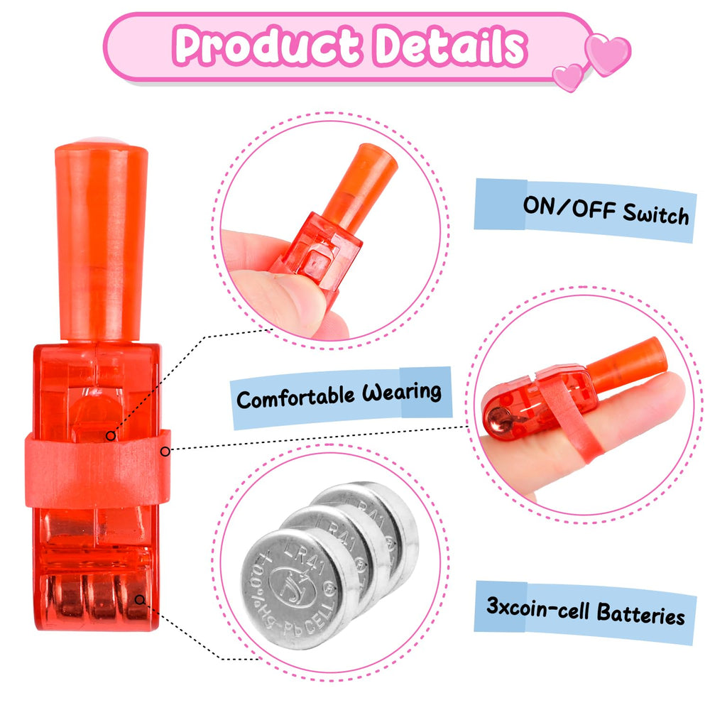 MOVINPE finger lights worn on fingers for easy fun and play