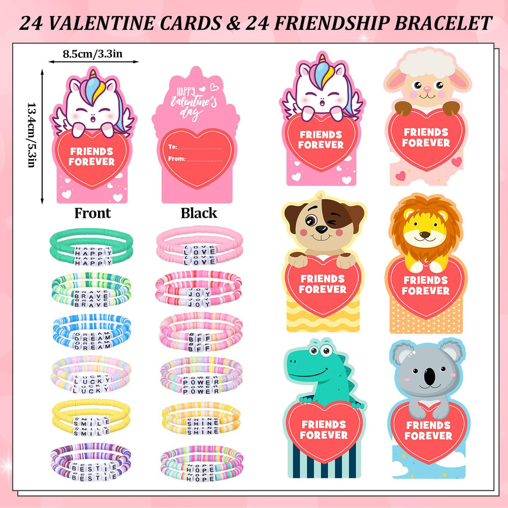 MOVINPE bracelets with 24 pieces featuring letter designs for heartfelt messages.