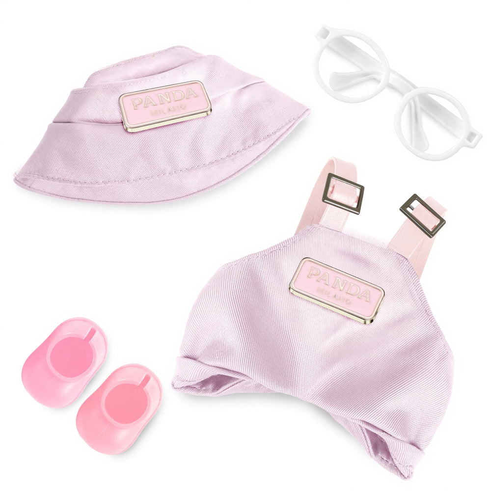 Movolivi 6-7inch doll clothes set in pink for stylish display and creative play.