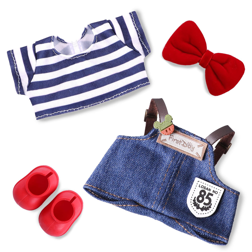 MOVOLIVI hat for 6.7-inch doll adds a chic finishing touch.