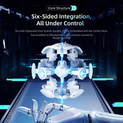 Moyu AoSu V7 V-shaped sections reduce gaps for tighter control.