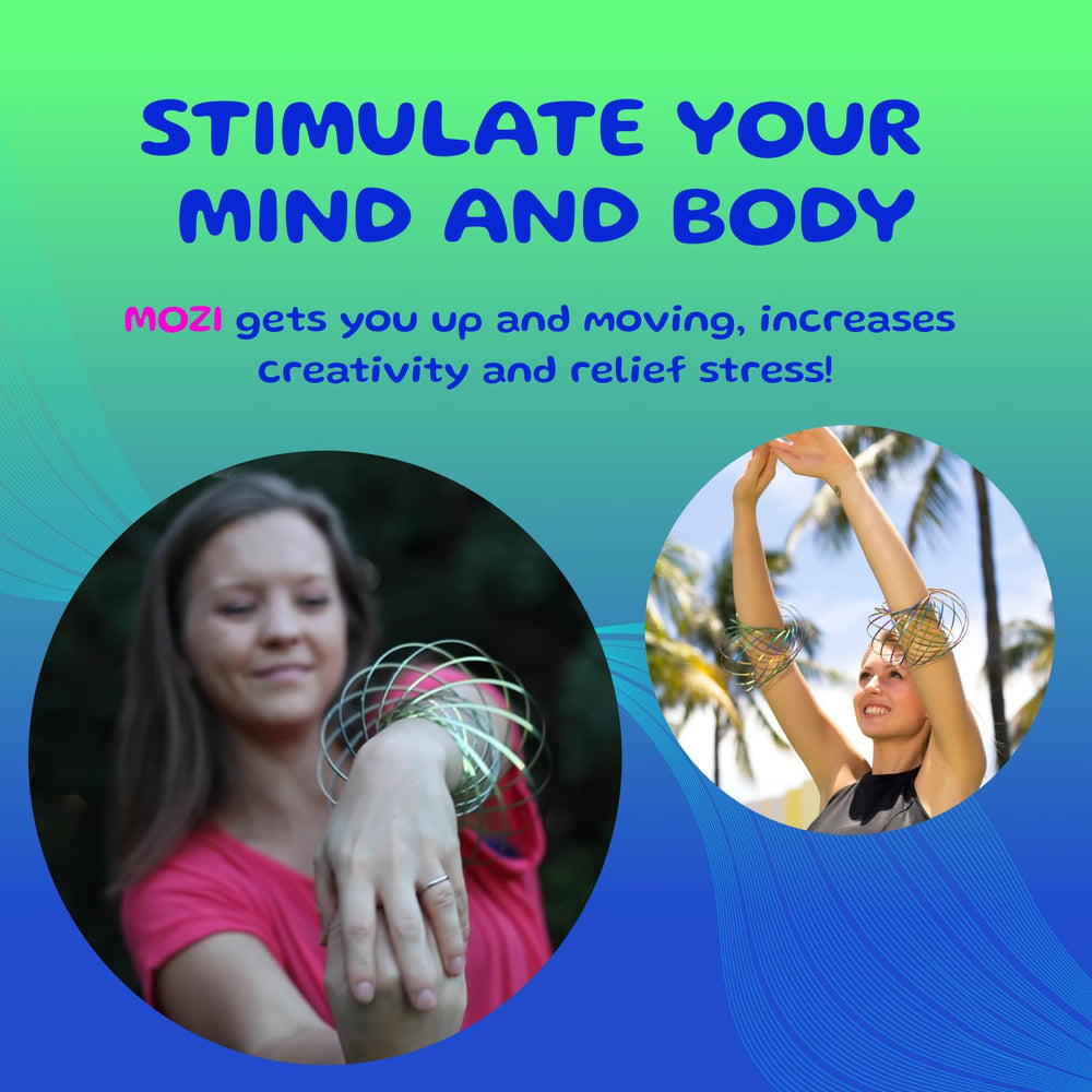 Mozi Geometric Magic Flow Bracelet rings transfer between people, showcasing shared play and social engagement.
