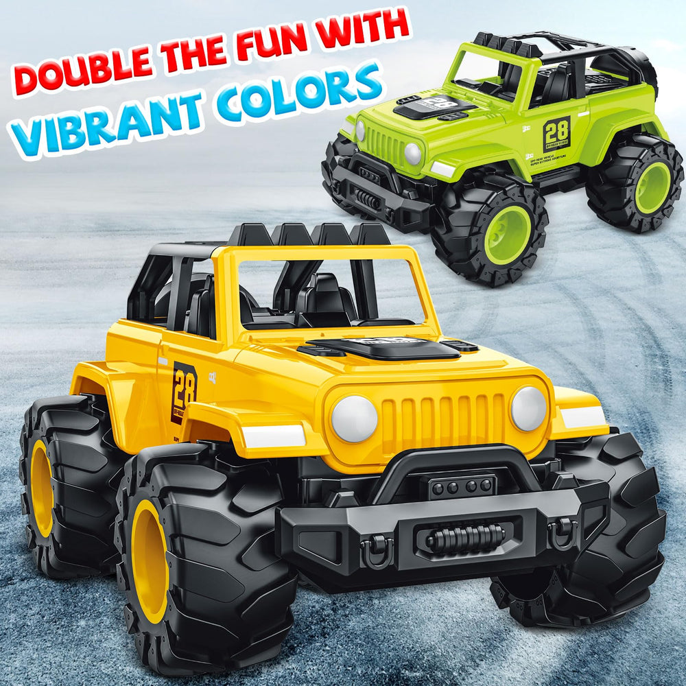 MOZXEBOK BPA-free durable plastic cars stay safe during rough toddler sessions.