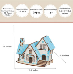 MPIUET sky-blue little house front view creates an eye-catching display