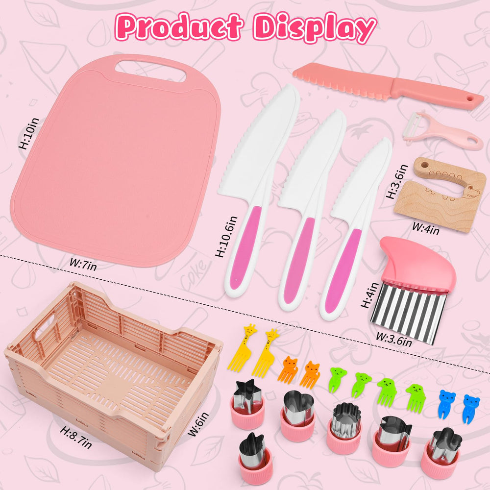 MPQMPQ toddler knife set educational toy for parents and kids to cook together
