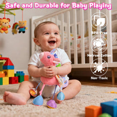 MPQMPQ tummy time mirror toy strengthens head lifting skills.