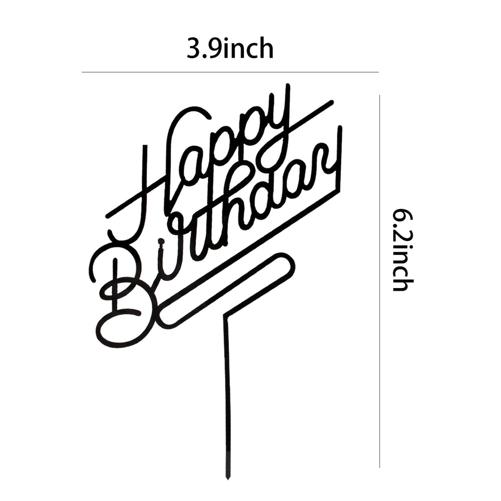 MPRVAKYF acrylic cake topper black enhances desserts for celebrations and photos.