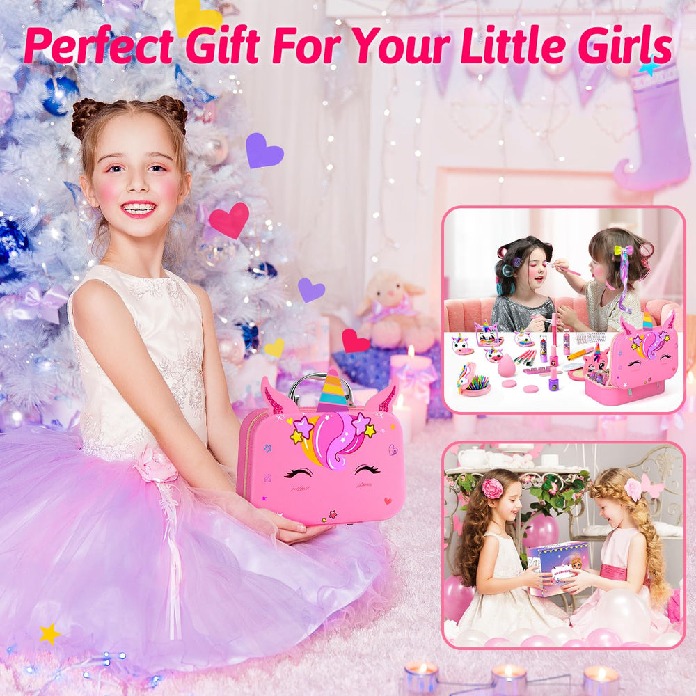 Mqsiuve colorful hair clip with wig completes princess dress-up look