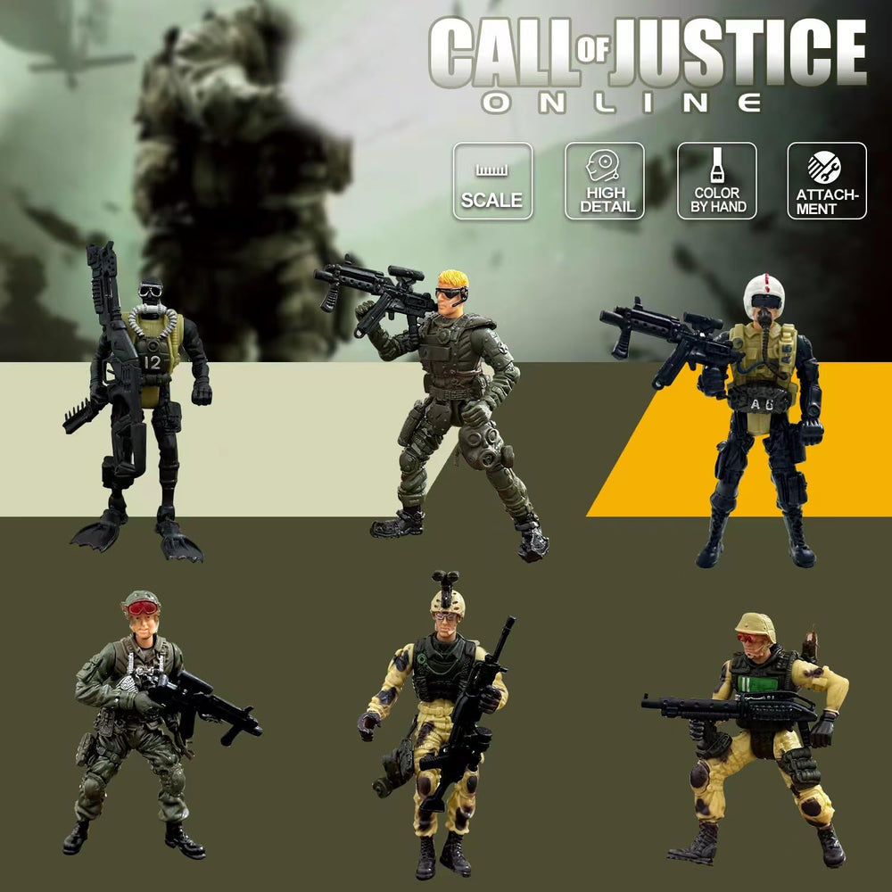 MQSTARSRISE army figures with realistic gear encourage storytelling and role-play.