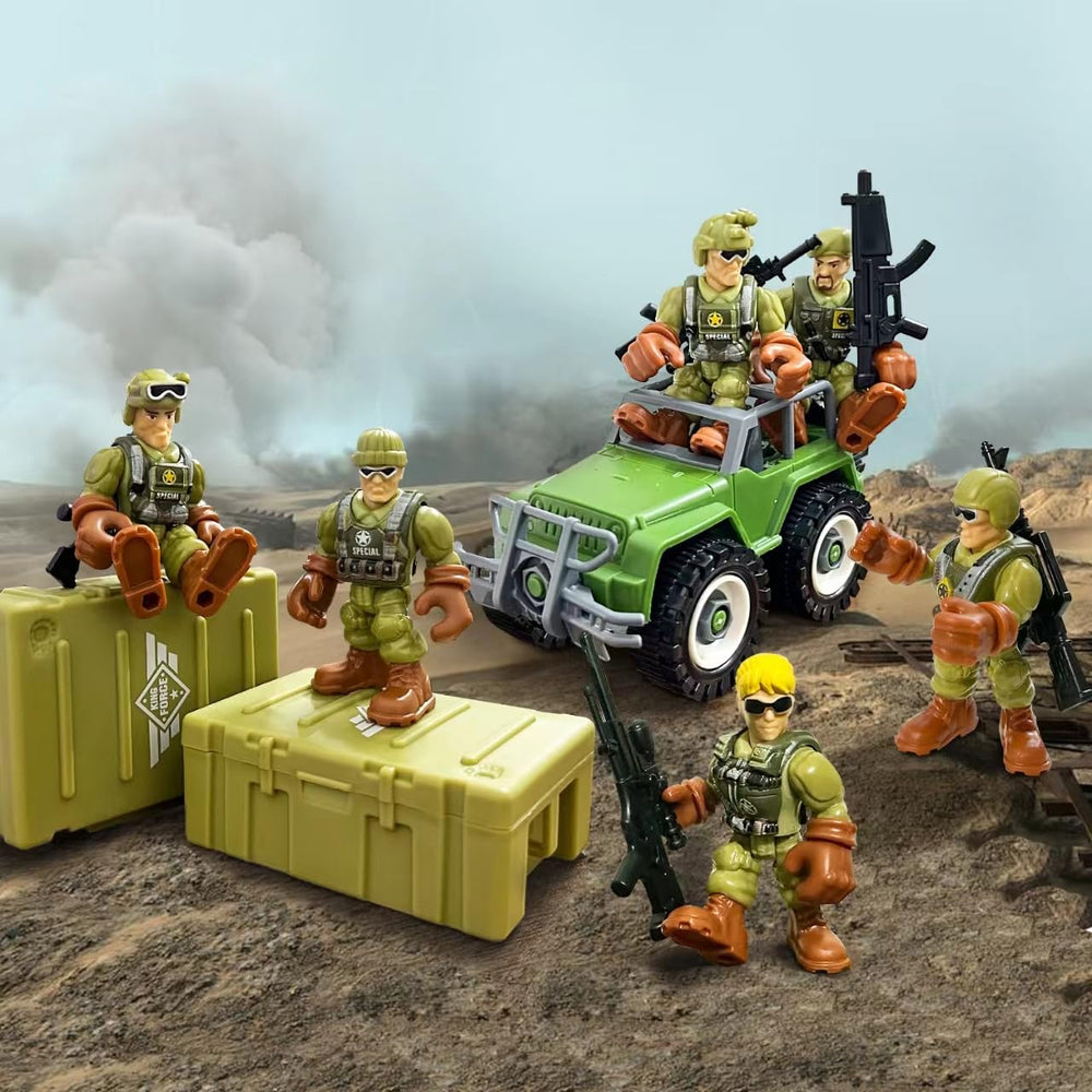 MQSTARSRISE army men figures encourage storytelling and role play.