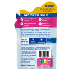 Mr. Bubble Magic Bath Crackles offer kid-friendly, colorful bath fun.