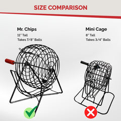MR CHIPS yellow balls add visibility for quick calls.
