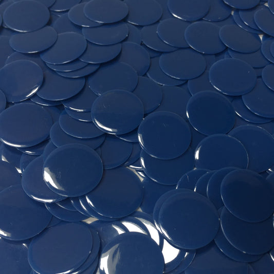 MR CHIPS blue solid three-quarter-inch bingo chips for quick gameplay