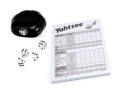 Mr Dice Drawstring Bag holds dice and accessories, portable storage for travel games