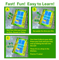 Mr GameShow Pickleball Dice box packed with components for easy setup.