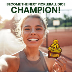 Mr GameShow Pickleball Dice pouch highlights travel-ready, all-in-one set.