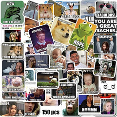 Mr.lucky Artwork funny meme stickers on easy-peel sheets for quick decorating