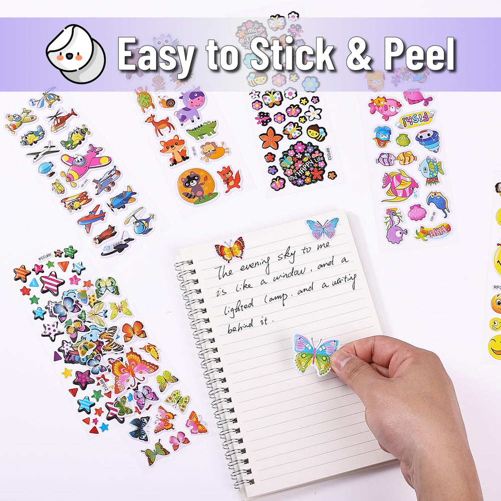 Mr. Pen 3D Puffy Stickers Sea Life feature vibrant sea creatures for pages.