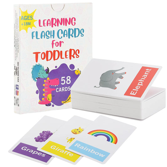 Mr. Pen alphabet flash cards for toddlers with bright letters to support early reading.