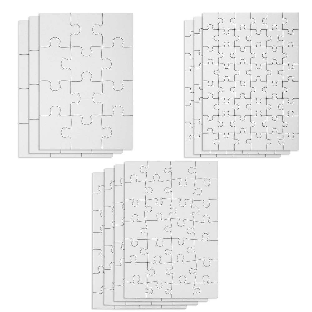 Mr. Pen blank puzzle 12-piece layout, ideal for classroom activities and custom art projects.