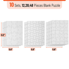 Mr. Pen blank puzzle 28-piece layout, ideal for intermediate challenges and personalized gifts.