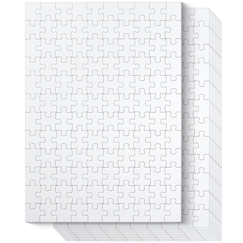 Mr. Pen blank puzzle bulk flatlay shows 10 packs of 120-piece canvases for DIY projects