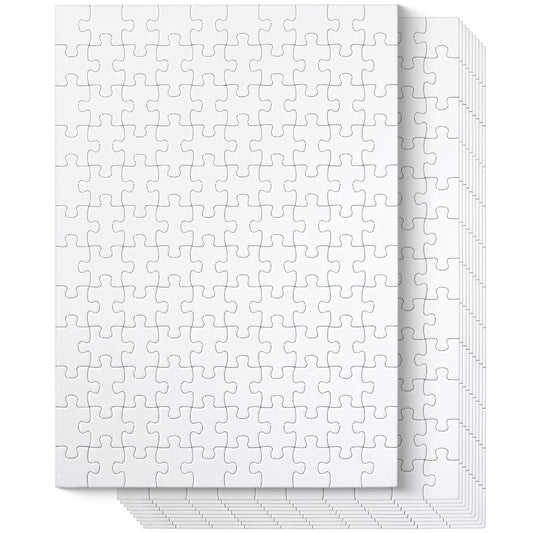 Mr. Pen blank puzzle bulk flatlay shows 10 packs of 120-piece canvases for DIY projects