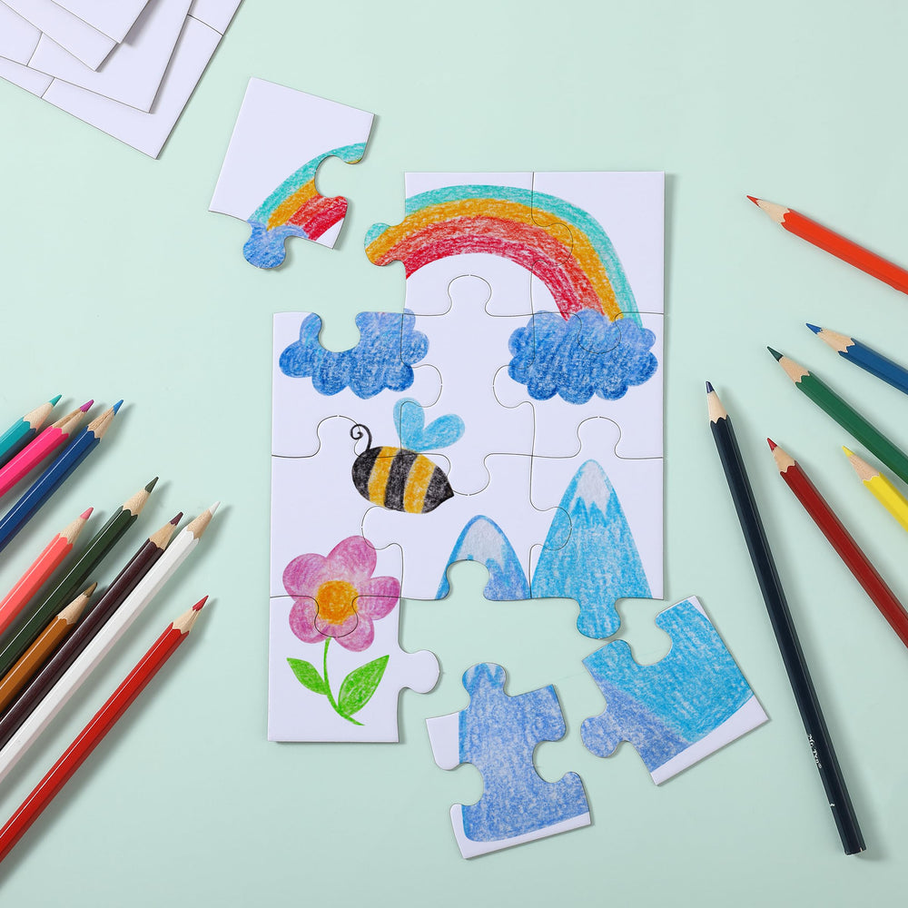 Mr. Pen blank puzzle 8.2 by 5.6 inches, ample space for creative designs.
